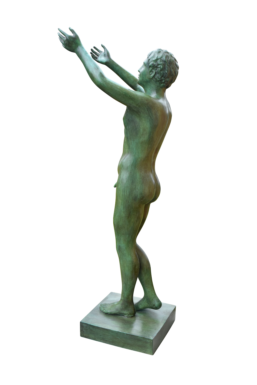 Bronzefigur BETENDER KNABE,  73 cm