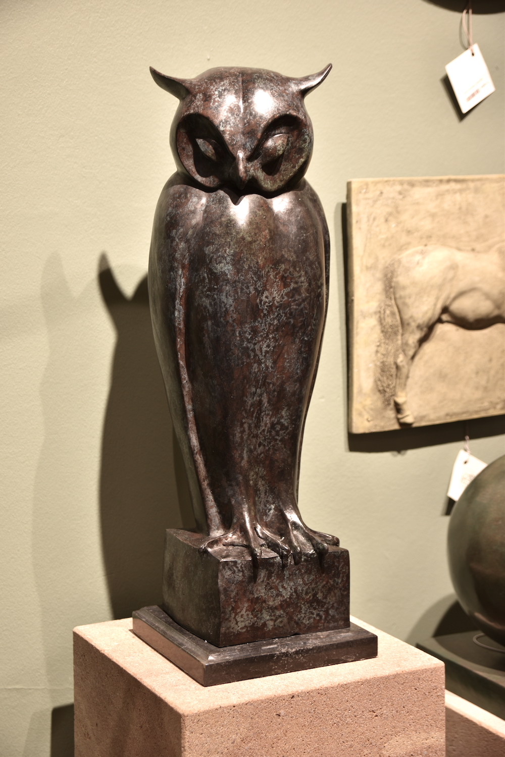 Bronzefigur Vogel Eule PERCEVAL