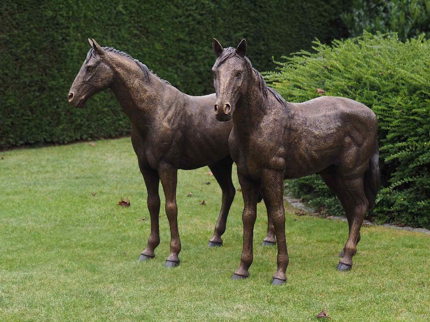 Bronzefigur Pferdepaar ALLEGRO & CABANO