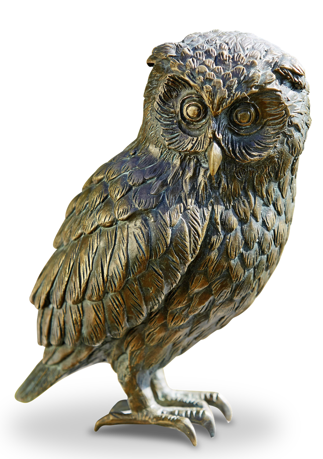 Bronzefigur Vogel Eule UHU