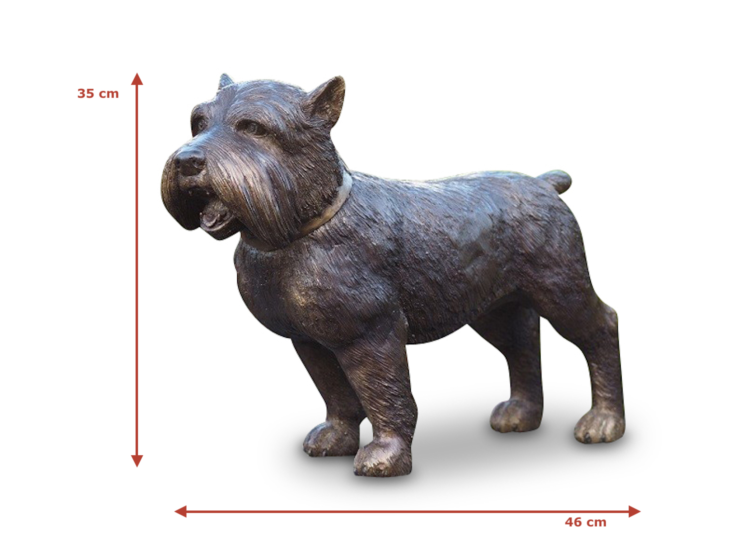 Bronzefigur Hund Terrier BUDDY