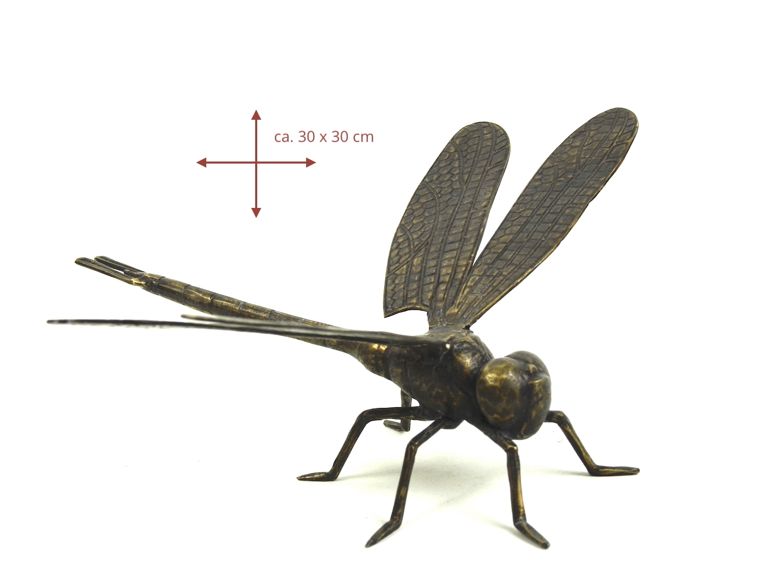 Libelle Tierfigur Bronze H 2cm 