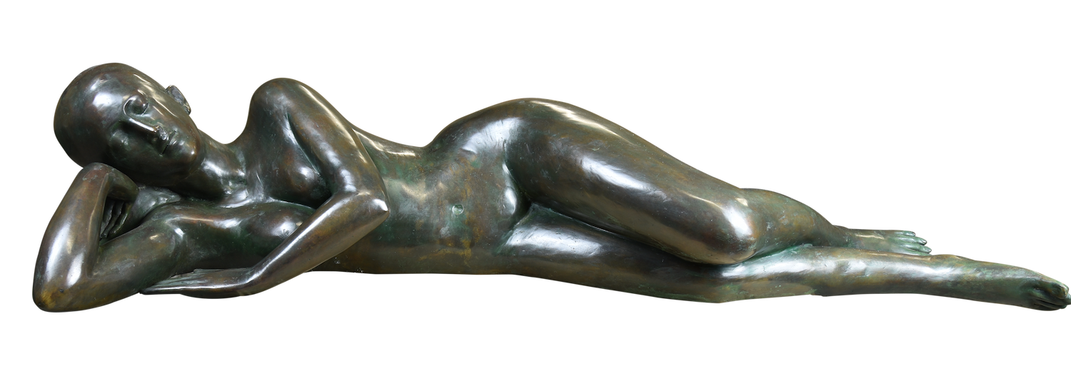 Bronzefigur EVE liegender Akt