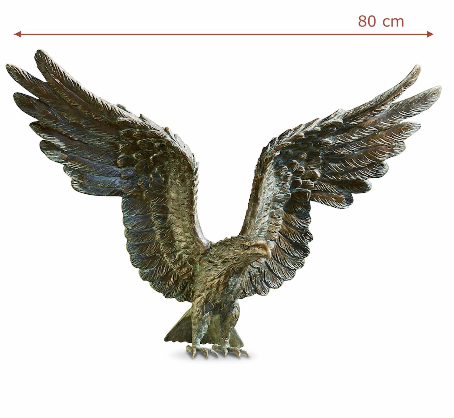 Bronzefigur Vogel SEEDADLER mit Marmorsäule