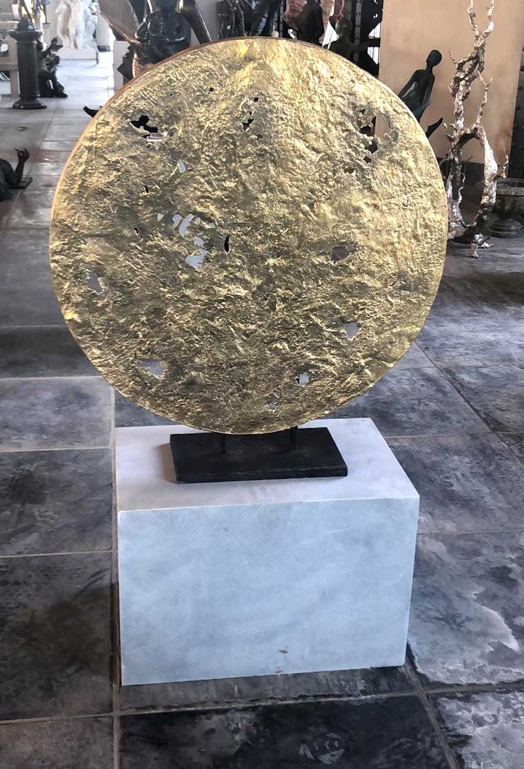 Bronzeobjekt Himmelsscheibe 75 cm