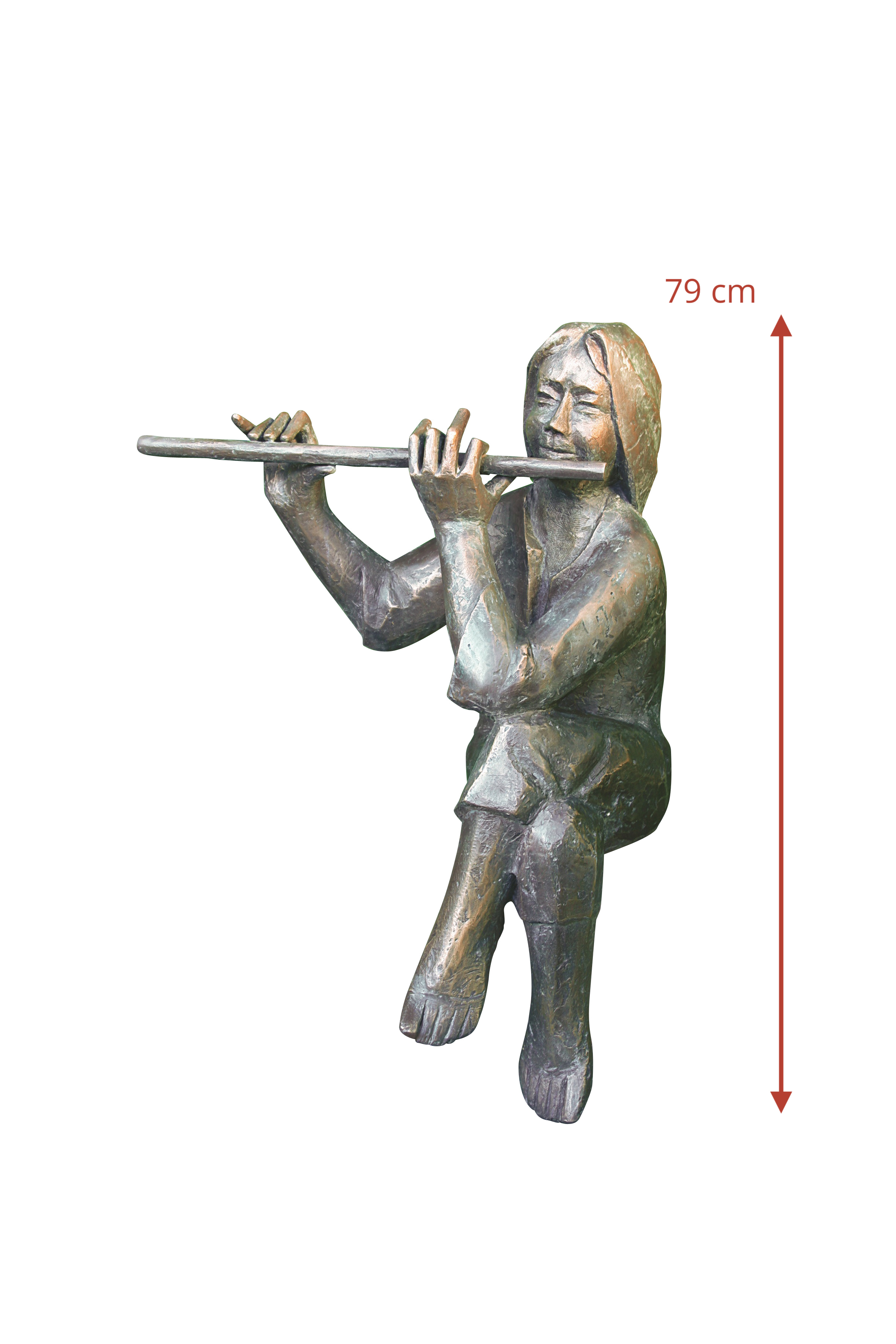Bronzefigur FLÖTENSPIELER