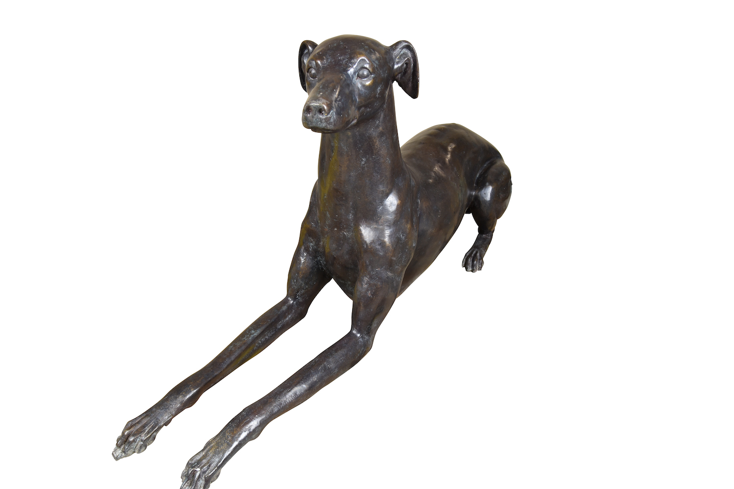 Bronzefigur Hund Windhund GREYHOUND NOTOS