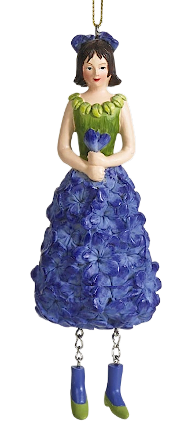 Blumenmädchen RITTERSPORN blau