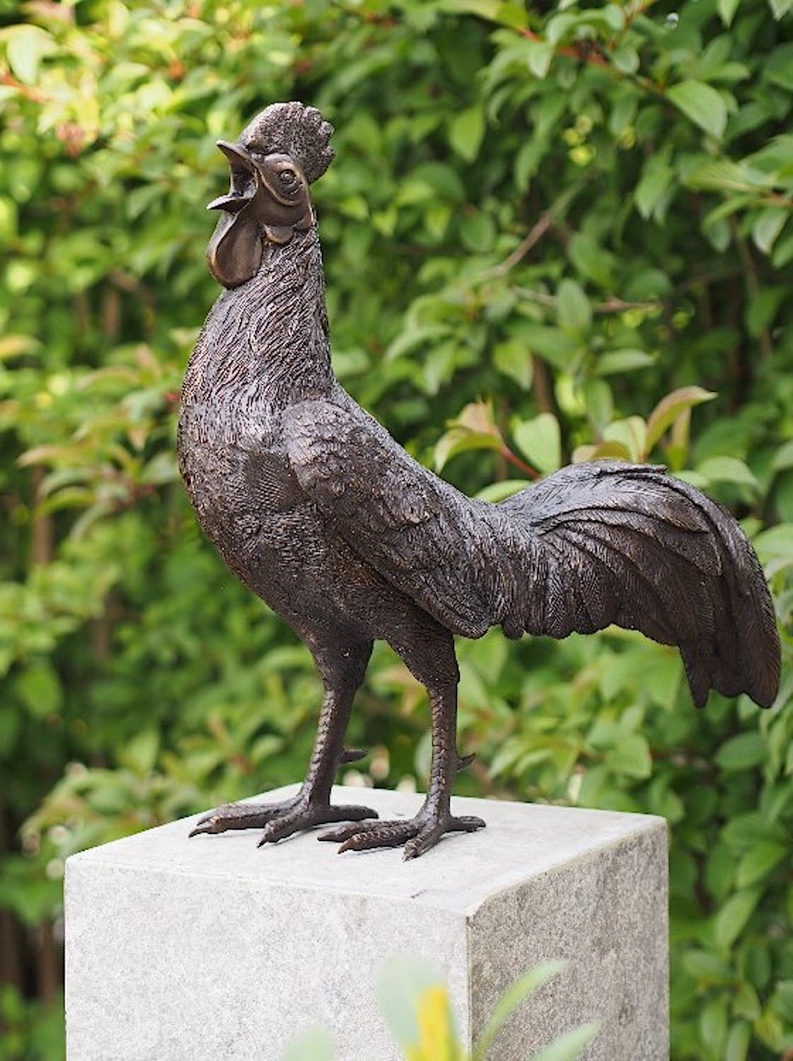 Bronzefigur Vogel HAHN