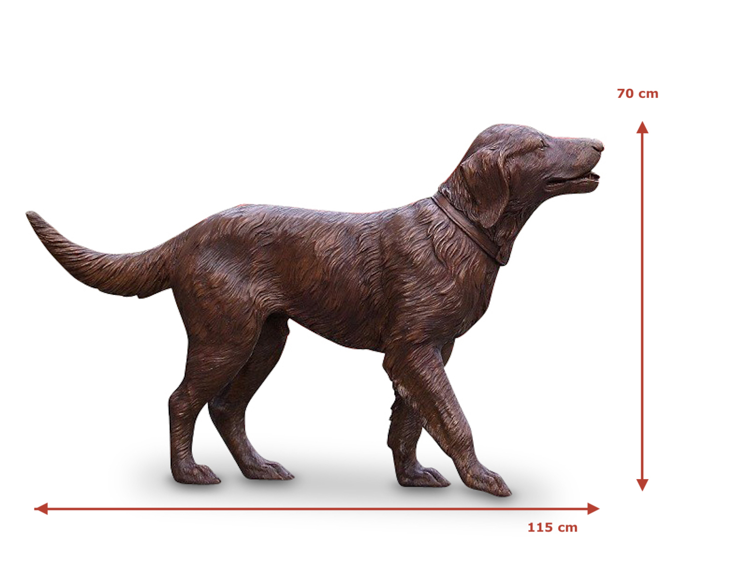 Bronzefigur Hund GOLDEN RETRIEVER
