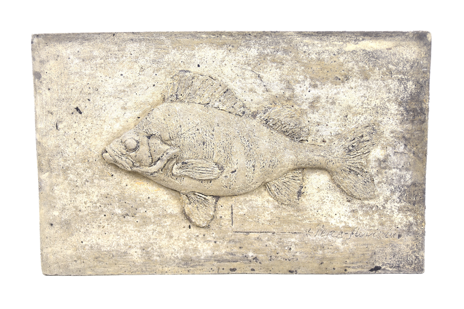 Steinrelief Fisch BARSCH
