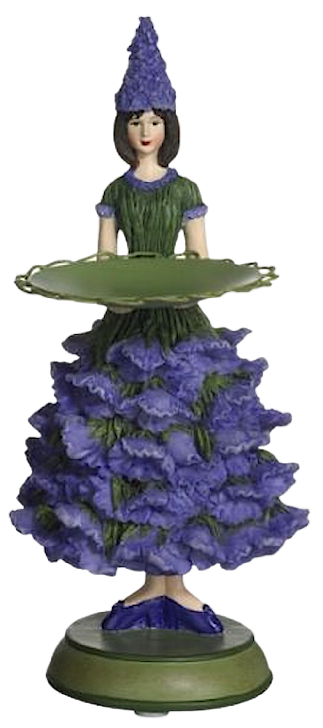 Blumenmädchen mit Teller LAVENDEL