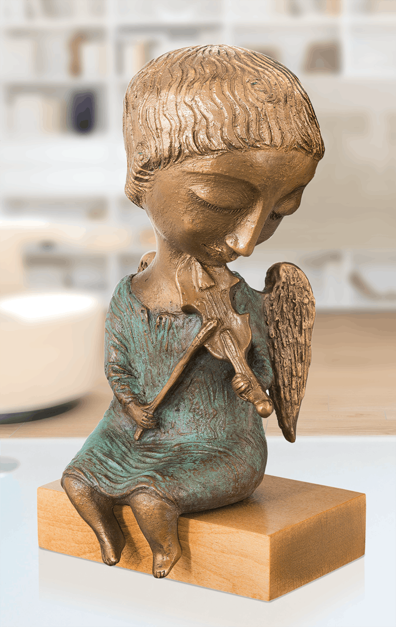 Bronzefigur ENGEL MIT GEIGE