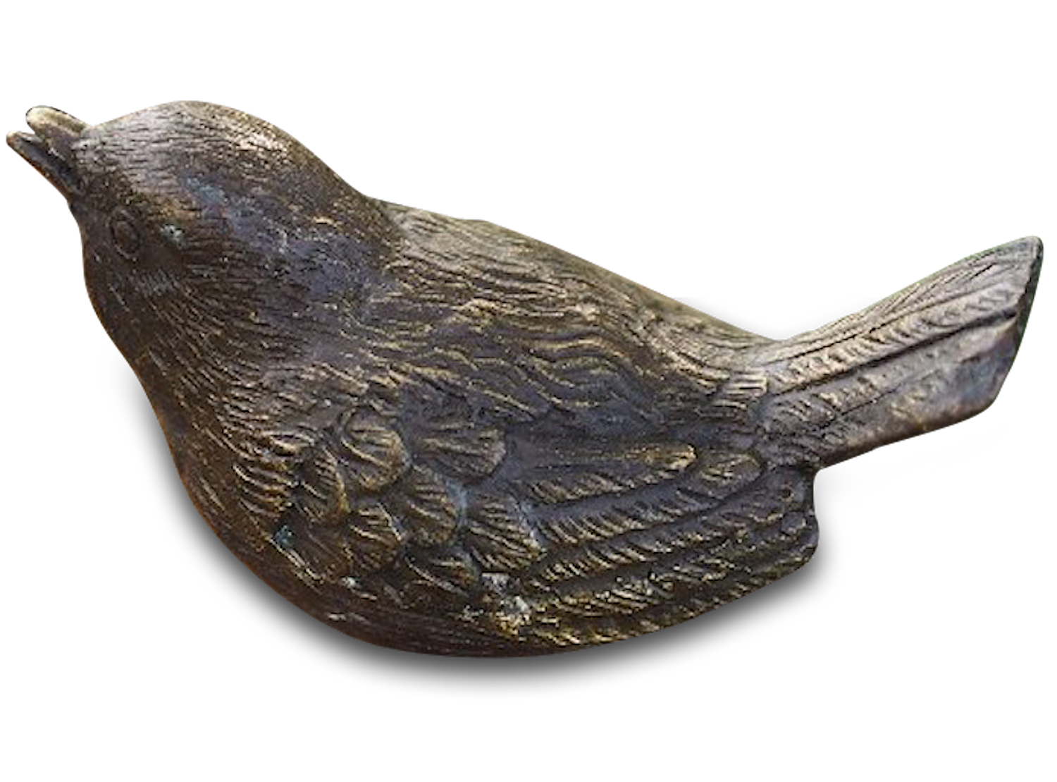 Bronzefigur Vogel SPATZ SANG