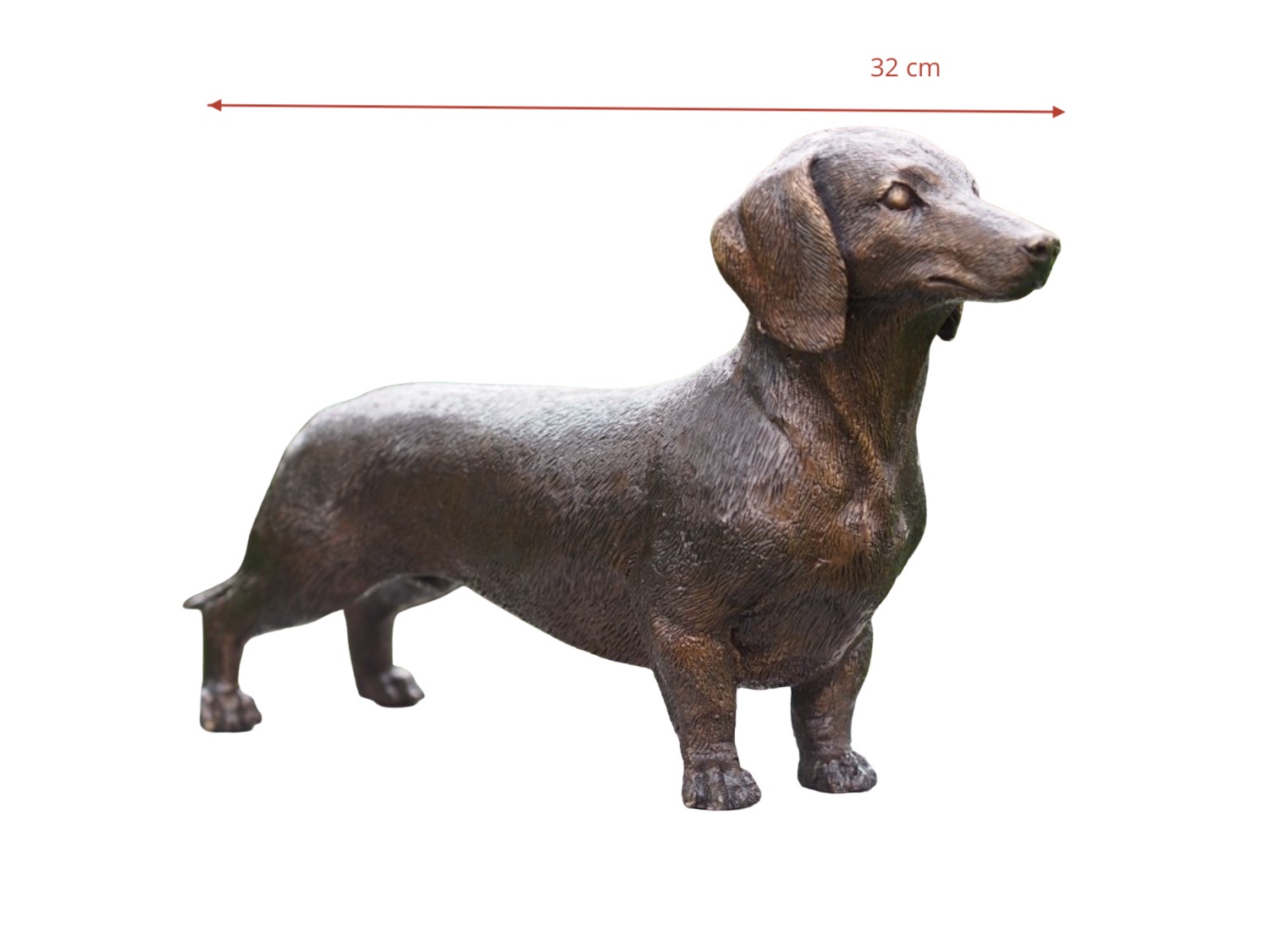 Bronzefigur Hund Dackel FRIEDRICH