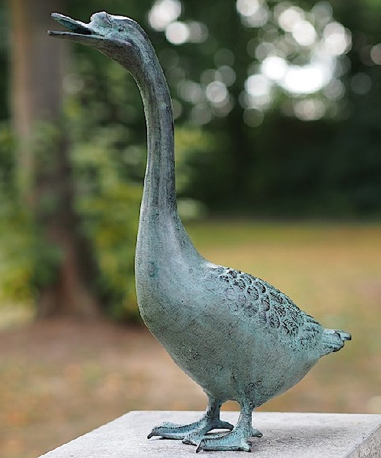 Bronzefigur Vogel Gans EMILY