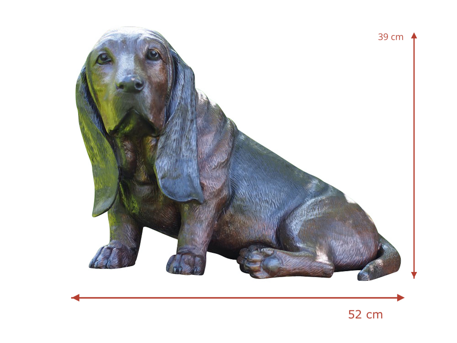 Bronzefigur Hund BASSET