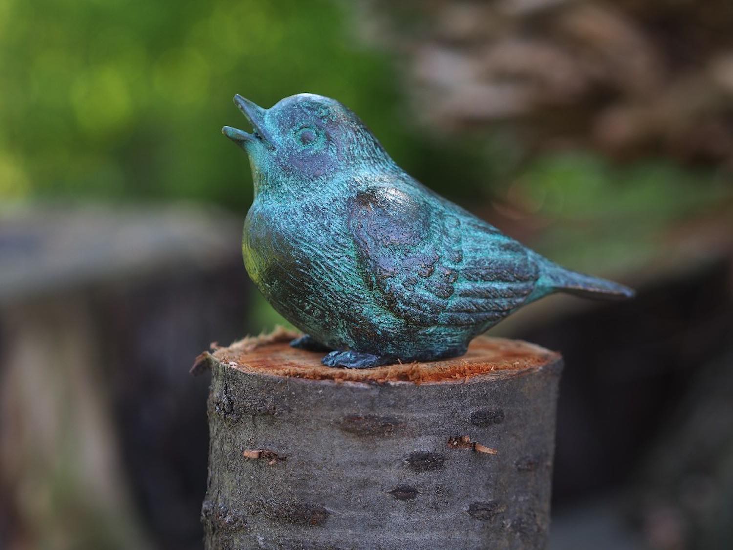 Bronzefigur Vogel SPATZ ALKA